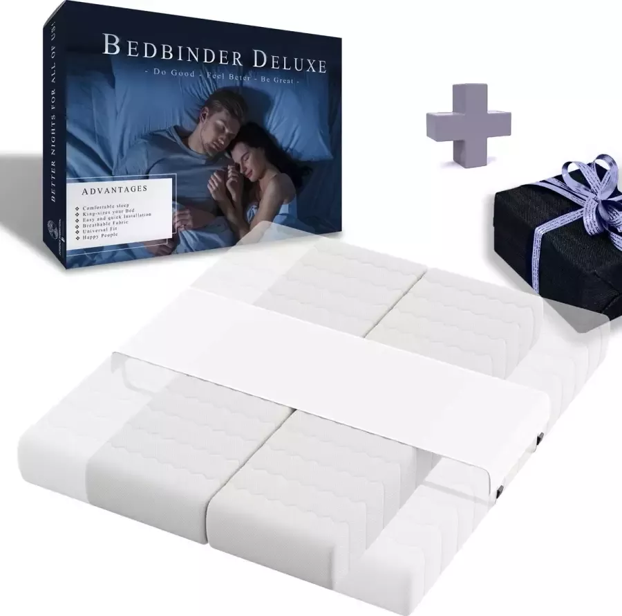 Bedbinder DeLuxe Matraswig Bedbinder met Band Voorkom schuivende Matrassen Tussenstuk Matras Bij Elkaar Houden Liefdesbrug Binder Universeel