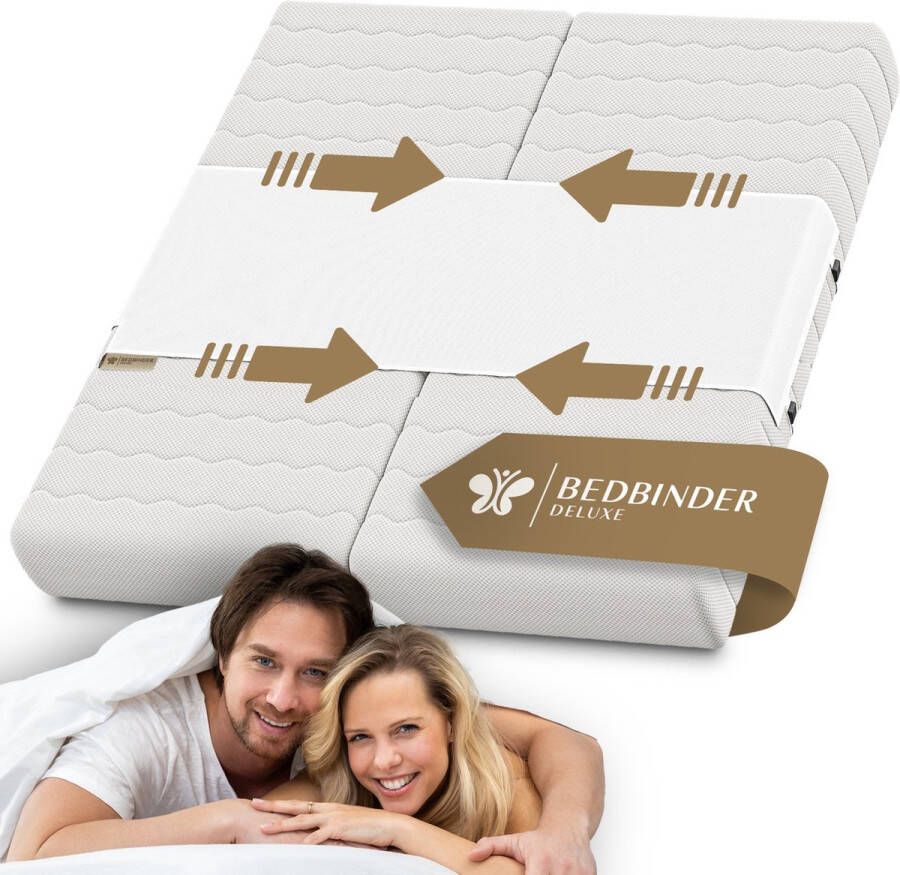 Bedbinder DeLuxe Matraswig Met Band Voorkom Schuivende Matrassen op uw Boxspring Bed Houdt Matras en Topper Stevig samen Matrasbeschermer Dé Liefdesbrug van