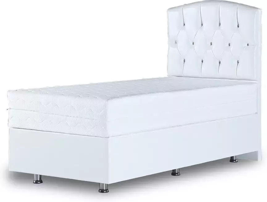 Bedden Amsterdam 1 persoons Boxspring met opbergruimte + Pocketvering matras