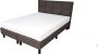 Bedden Amsterdam Boxspring Kristal met bruin-antraciet stof 140X200 - Thumbnail 2