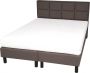 Bedden Amsterdam Boxspring Kristal met bruin-antraciet stof 160X200 - Thumbnail 2