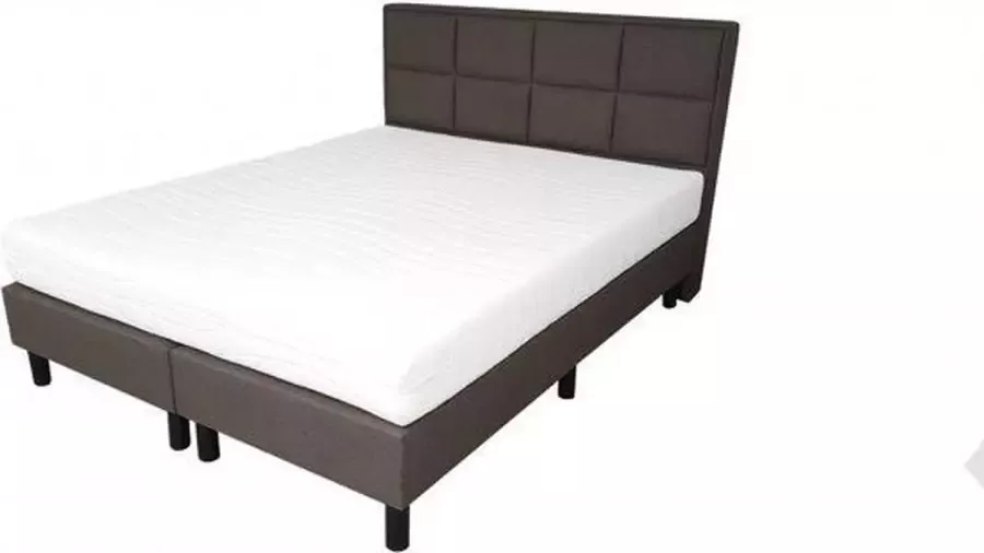 Bedden Amsterdam Boxspring Mercure antraciet stof 140X200