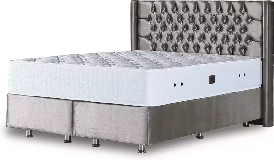 Bedden Amsterdam B.V. Opberg Boxspring Diva Deluxe 2x opbergboxen 2jaar garantie inclusief Luxe micropocket Koudschuim Matras 140x200