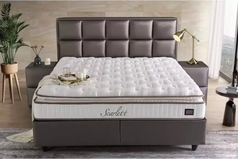 Bedden Amsterdam Opberg Boxspring Scarlett brons 2persoons Boxspring met opbergruimte 140x200