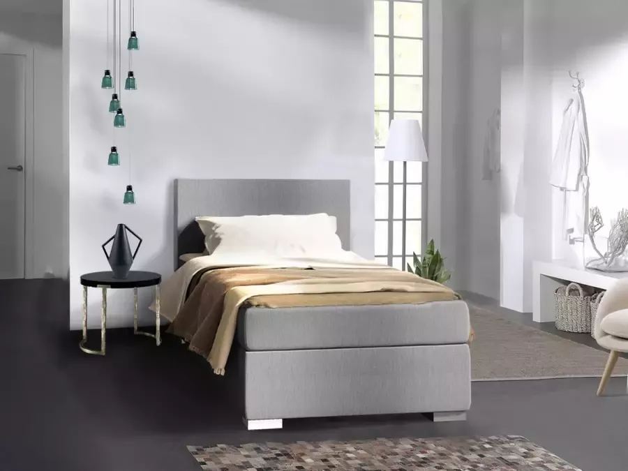 Beddenhut Hotel collection 90 x 200 Grijs Complete boxspring + Topmatras + 4 seizoenen dekbed