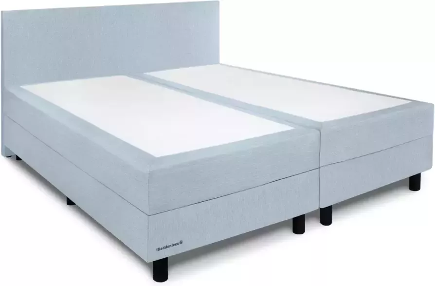 Beddenleeuw B.V. Beddenleeuw Boxspring Bed Mila 120x200 Incl. Hoofdbord + Matras Blauw