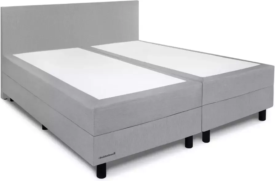 Beddenleeuw B.V. Beddenleeuw Boxspring Bed Mila 180x220 Incl. Hoofdbord + Matras Grijs
