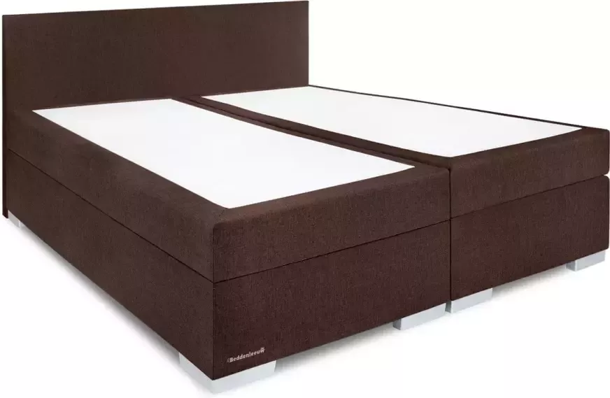 Beddenleeuw B.V. Beddenleeuw Boxspring Bed Sara 160x200 Incl. Pocketmatras + Hoofdbord Bruin