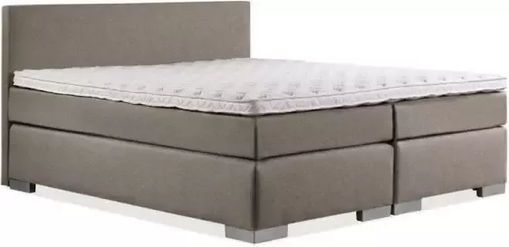 Beddenleeuw B.V. Beddenleeuw Boxspring Bed Sara 180x220 Incl. Pocketmatras + Hoofdbord Lederlook Wit (Skai)