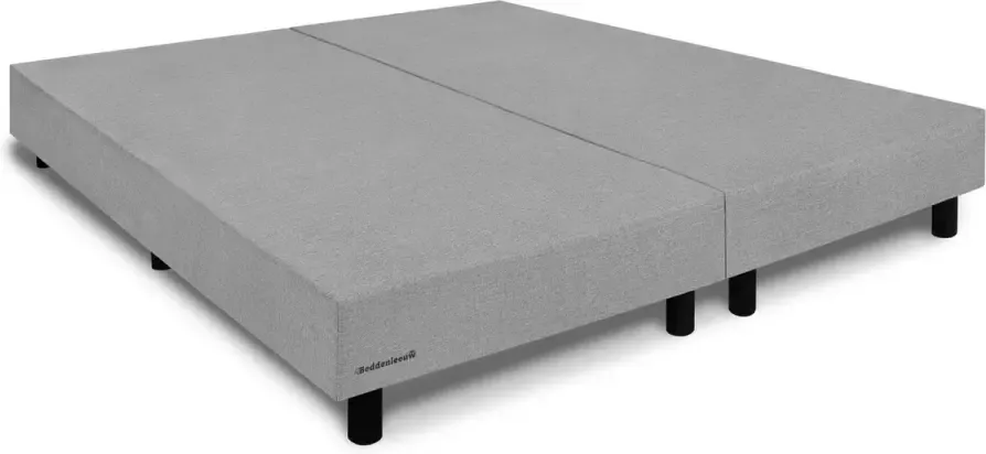 Beddenleeuw B.V. Beddenleeuw Boxspring Bed Zonder Matras 160x210 Grijs Stof
