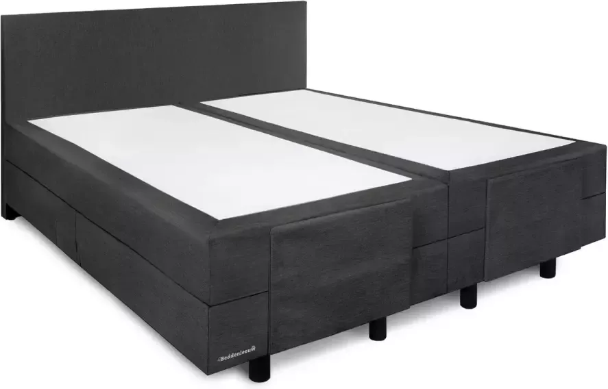 Beddenleeuw B.V. Beddenleeuw Elektrische Boxspring Sophia 180x210 Incl. Hoofdbord + Matras Zwart