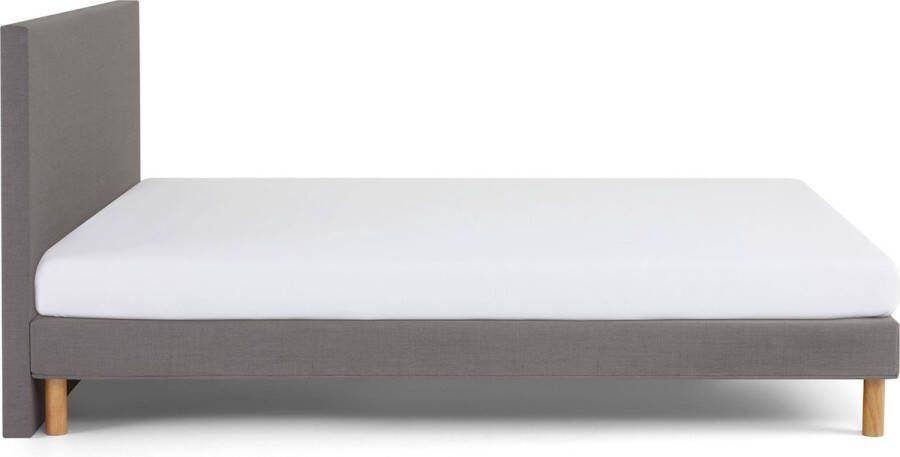 Beddenreus Basic Bed Ease inclusief hoofdbord en matras 90 x 200 cm lichtgrijs - Foto 1