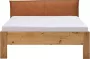Beter Bed Beddenreus bed Space met lederlook hoofdbord 120 x 200 cm eiken + bruin - Thumbnail 1