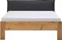 Beter Bed Beddenreus bed Space met lederlook hoofdbord 120 x 200 cm eiken + zwart - Thumbnail 1