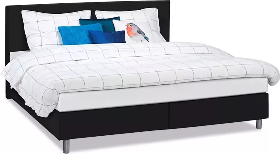 Beter Bed Basic Box Colorado vlak met pocketveermatras Comfort X1000 120 x 200 cm zwart