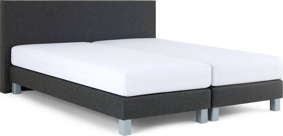 Beddenreus Basic Box Kerry Deluxe vlak met polyether matras 120 x 200 cm charcoal