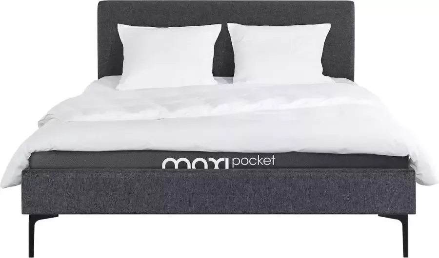 Beddenreus Comfort Bed Novel met lattenbodem en Maxi Pocket matras 140 x 200 cm antraciet