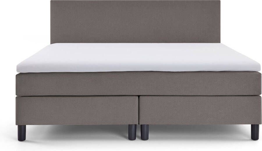 Beddenreus Comfort Box Lowen Plus vlak met gestoffeerd matras 120 x 200 cm graphite