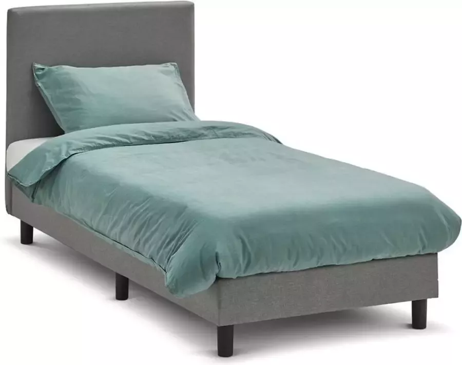 Beddenreus Comfort Beddenreus Illinois Complete Boxspring met Bridge Polyether Matras 90x200 cm Lichtgrijs