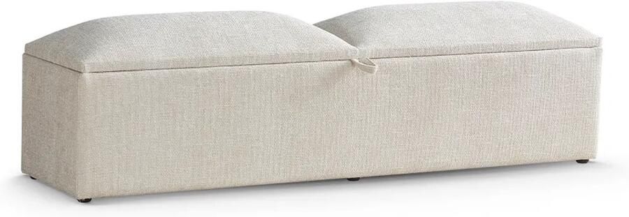 Beddenscout24 Beverly Voetenbank 160 cm Beige 160 cm