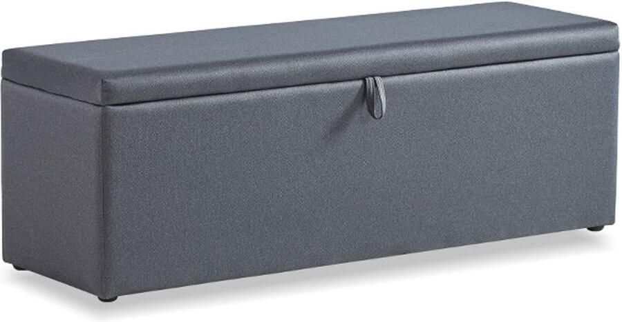 Beddenscout24 Hamilton Voetenbank Grijs 140 cm