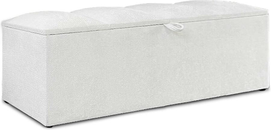 Beddenscout24 Isabella Voetenbank 160 cm Wit 160 cm