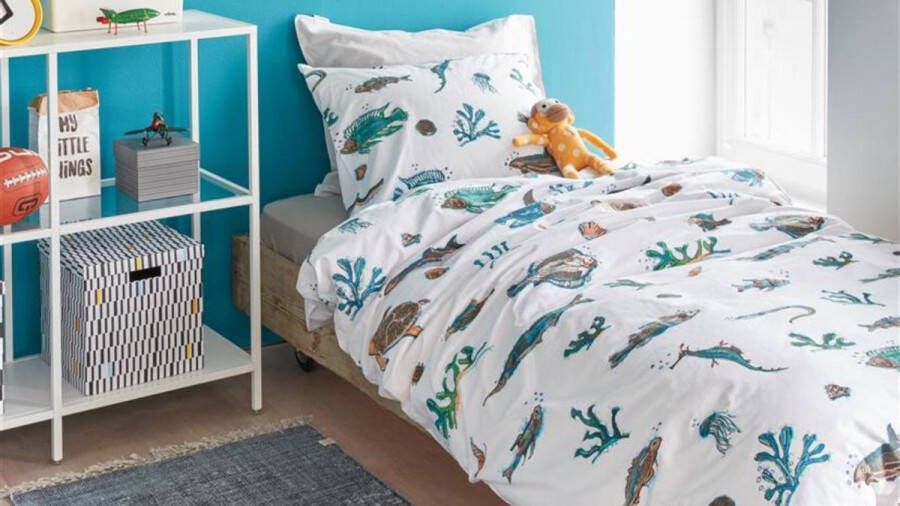 Beddinghouse Kids Deep in the Sea Dekbedovertrek Ledikant 100x135 cm Blauw