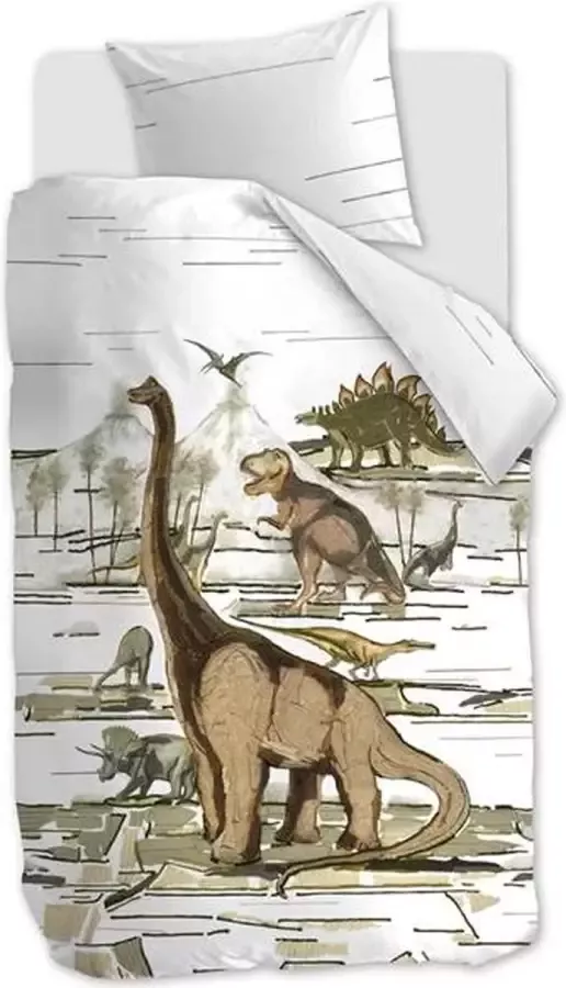 Beddinghouse Kids Dinosaurus Dekbedovertrek Ledikant 100x135 cm Natural