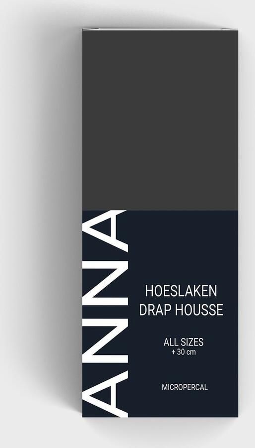 Bedlin Hoeslaken voor matras Micropercal 1 persoon Strijkvrij & zijdezacht 90x200cm Grijs