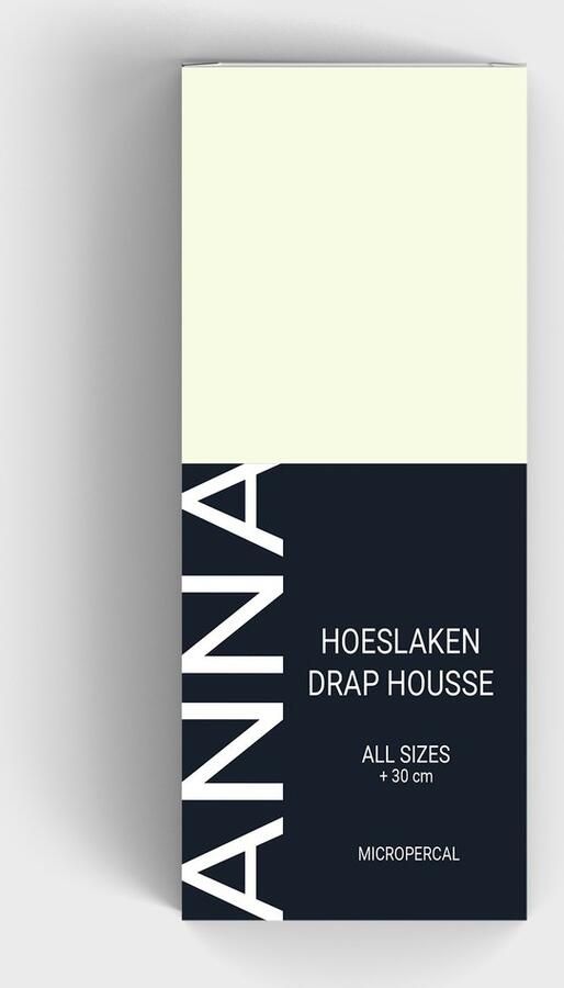 Bedlin Hoeslaken voor matras Micropercal 1 persoon Strijkvrij & zijdezacht 90x200cm Ecru