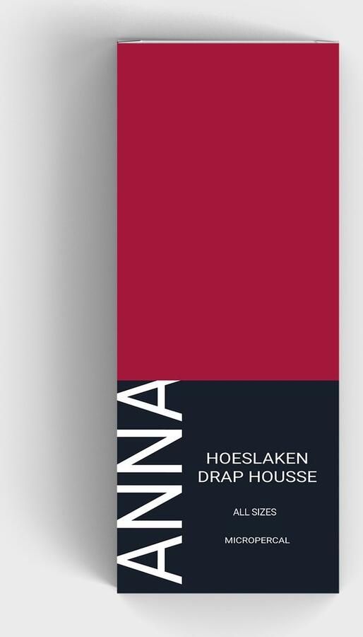 Bedlin Hoeslaken voor matras Micropercal 1 persoon Strijkvrij & zijdezacht 90x200cm Fuchsia Rood