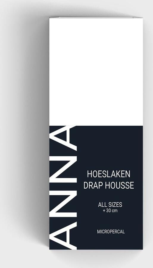 Bedlin Hoeslaken voor matras Micropercal 1 persoon Strijkvrij & zijdezacht 90x200cm Wit