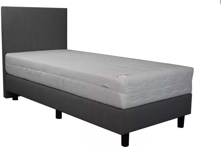 Bedworld Collection 100x200 Boxspring 1 persoons Grijs