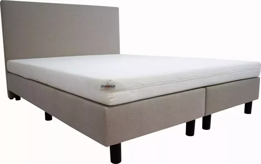 Bedworld Collection 120x200 Hotel boxspring creme|beige inclusief matras SG25