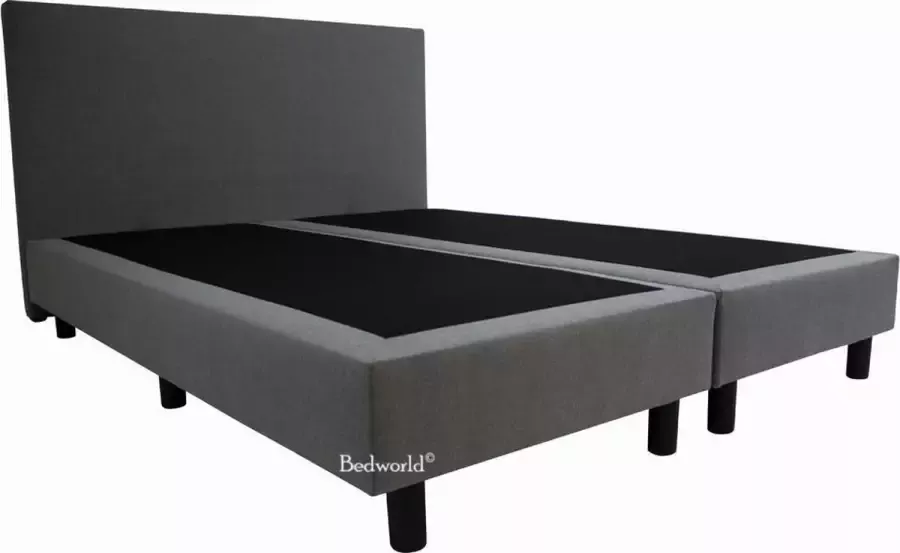 Bedworld Collection 140x200 Bedworld Hotel boxspring ombouw premium grijs harde box steviger ligcomfort