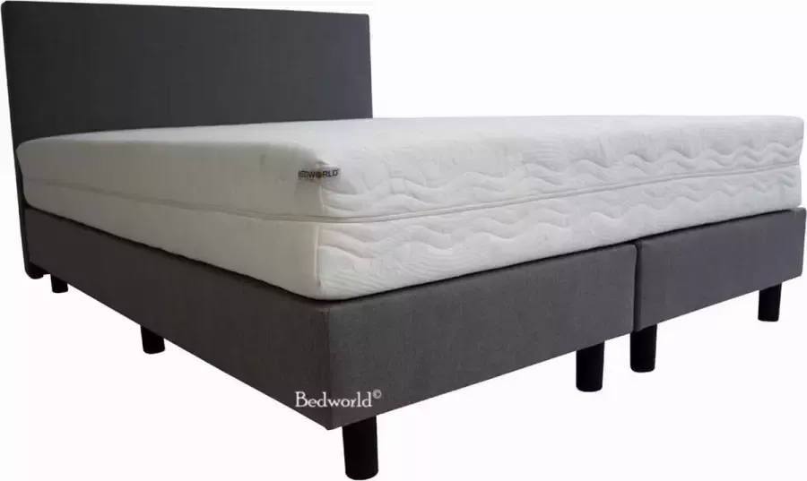 Bedworld Collection 140x200 Bedworld Hotel boxspring XXL grijs