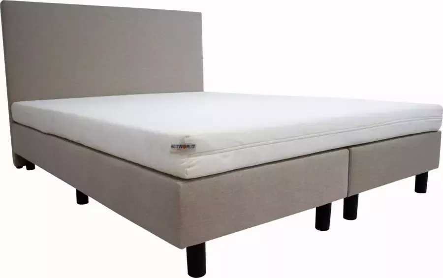 Bedworld Collection 160x220 Hotel boxspring creme|beige inclusief matras SG25