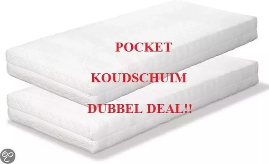 Bedworld Collection 2x Bedworld Matras pocket koudschuim 90x210