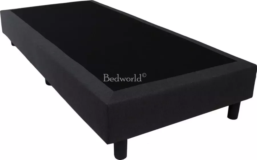Bedworld Collection 70x200 Geveerde hotel boxspring antraciet