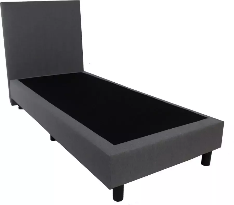 Bedworld Collection Bedworld Boxspring 1 persoons bed Eenpersoons bed 100x200 cm Zonder Matras Grijs