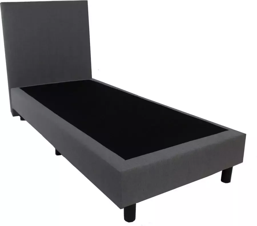 Bedworld Collection Bedworld Boxspring 1 persoons bed Eenpersoons bed 80x220 cm Zonder Matras Grijs