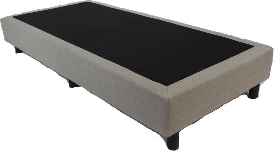 Bedworld Collection Bedworld Boxspring 90x210 zonder Matras 1 Persoons Bed Massieve Box Creme