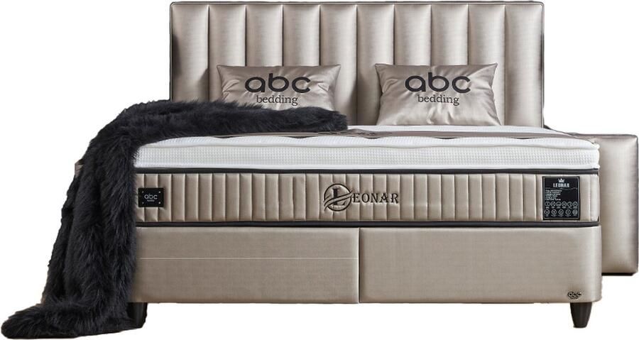 Bedworld Collection Bedworld Opberg boxspring Leonar Gold 140x200 cm Gold