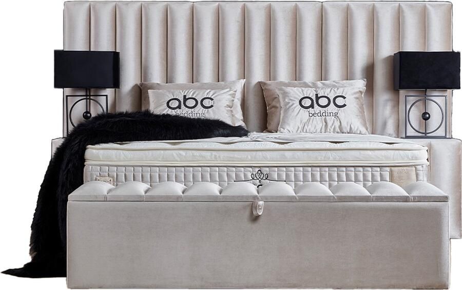 Bedworld Collection Bedworld Opberg boxspring Oscar 180x200 cm Beige