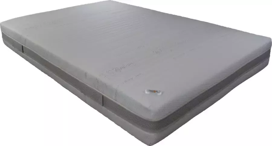 Bedworld Collection Bedworld Matras 120x200 cm Matrashoes met rits Traagschuim Gemiddeld Ligcomfort Twijfelaar