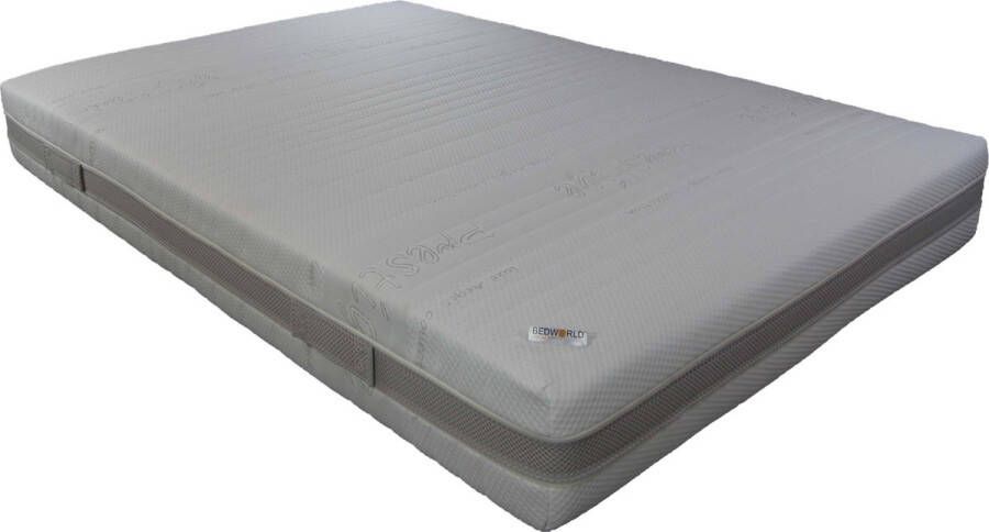 Bedworld Collection Bedworld Matras 160x200 cm Tweepersoons Traagschuim Gemiddeld Comfort Matrashoes met rits