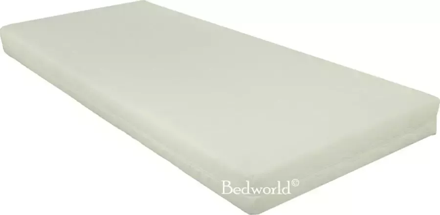 Bedworld Collection Bedworld Matras 90x200cm Eenpersoonsbed Koudschuim Gemiddeld Comfort Matrashoes met rits