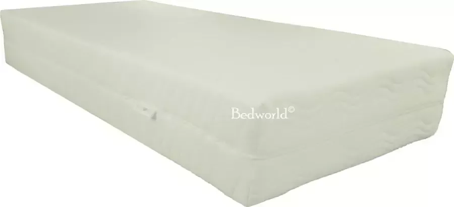 Bedworld Collection Bedworld Matras 90x200cm Eenpersoonsbed Zijslaper Gemiddeld Comfort Matrashoes met rits