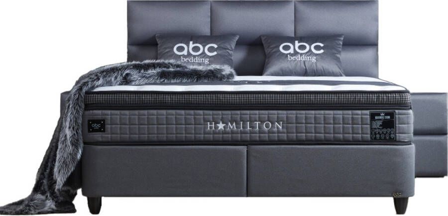 Bedworld Collection Bedworld Opberg boxspring Hamilton 180x200 cm Grijs