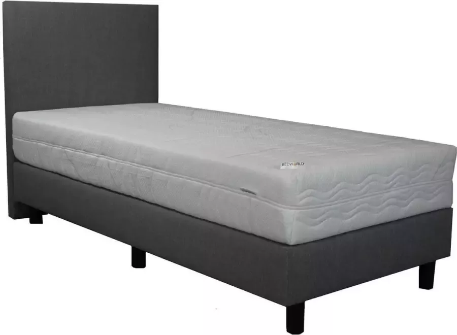 Bedworld Collection Boxspring 1 persoons 100x220 cm Grijs